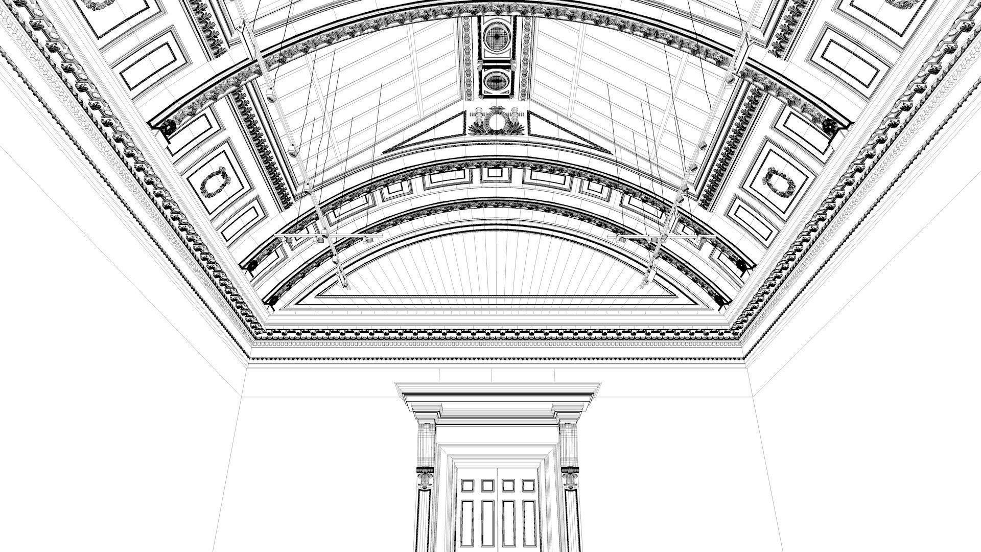 Museum Interior - London National Gallery - Room 9 Interior 3D model_4