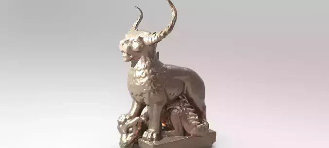 Babylonian Animal statue 3D model