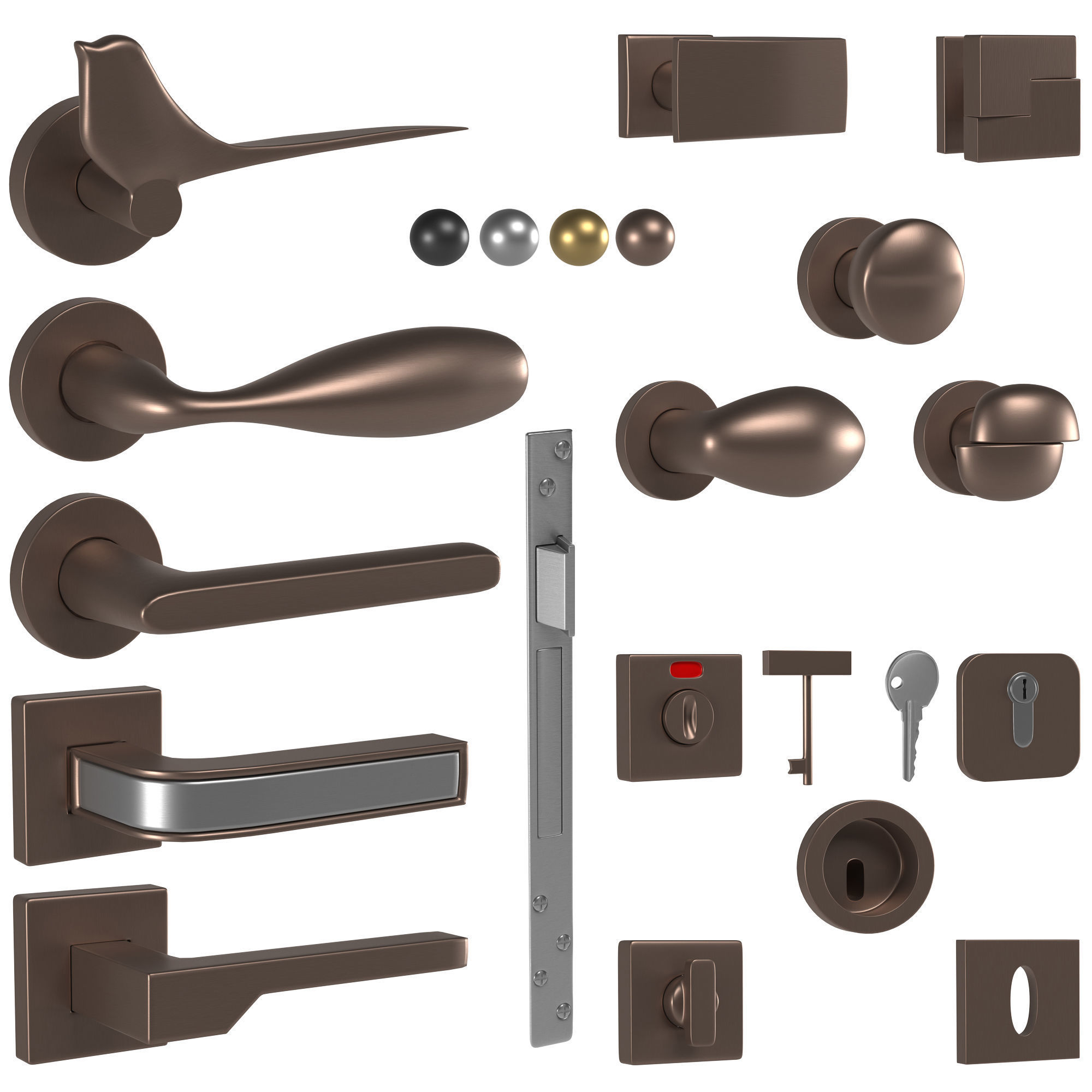  colombo door handles part2 3D model_3