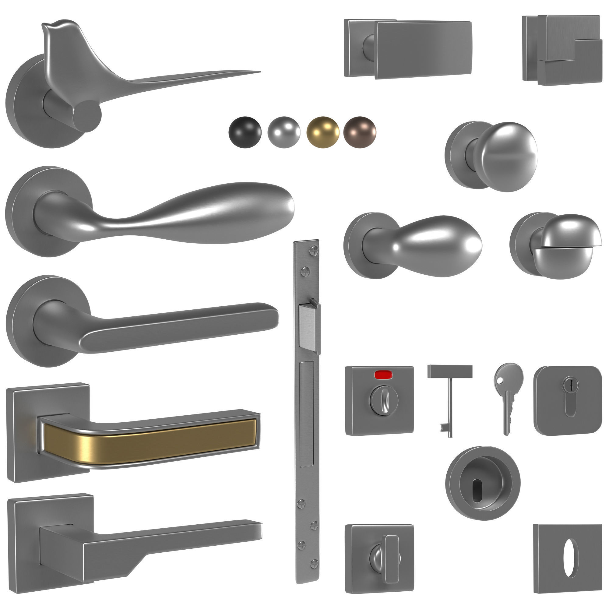  colombo door handles part2 3D model_1