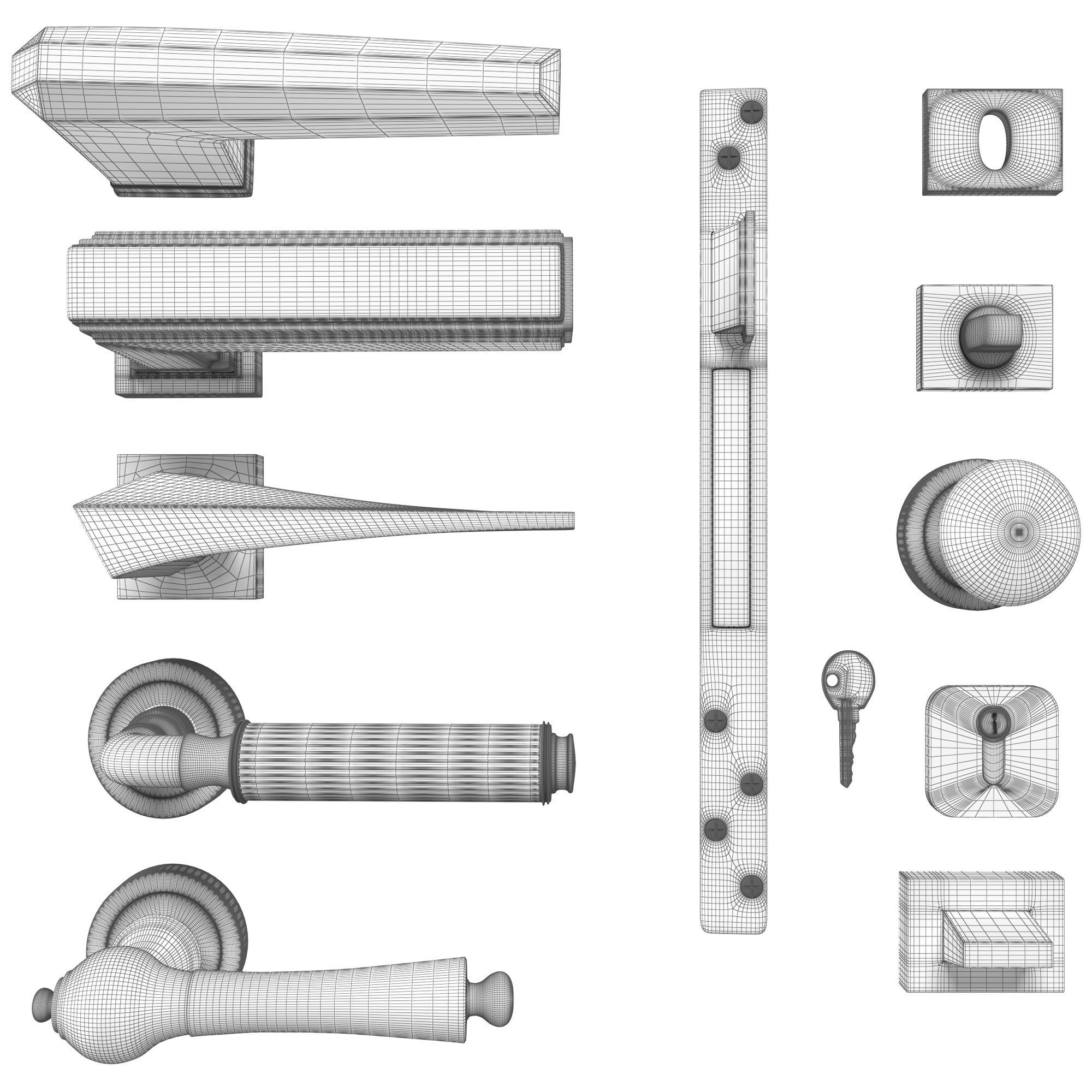 door handles part3 3D model_5