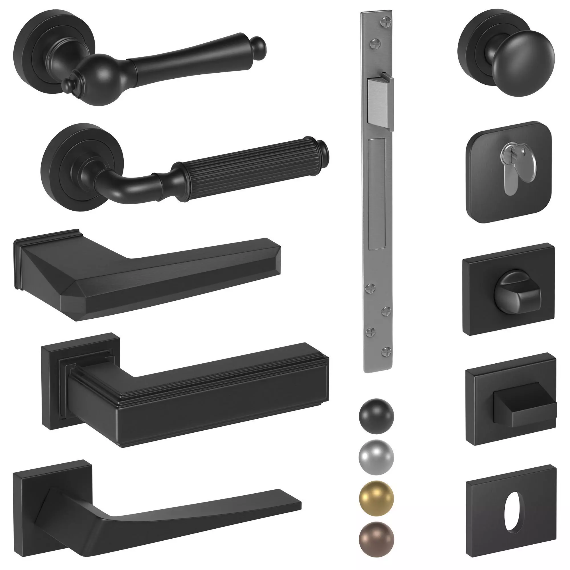 door handles part3 3D model_0