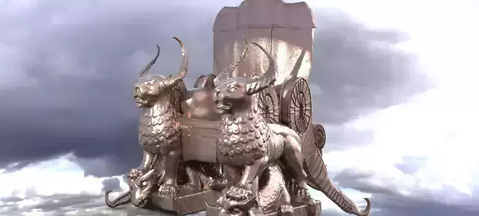 Babylonian Ornate Throne 1 3D model