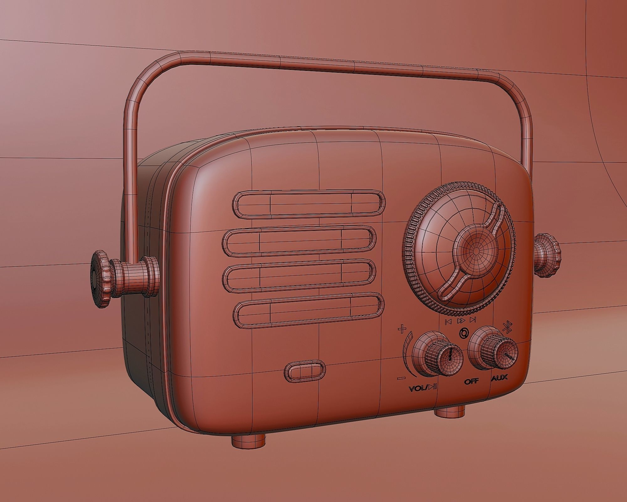 Portable radio Xiaomi Elvis Presley 2 3D model_5