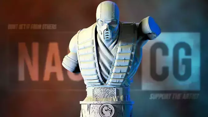 Fan Art Sub-Zero from MK - Bust