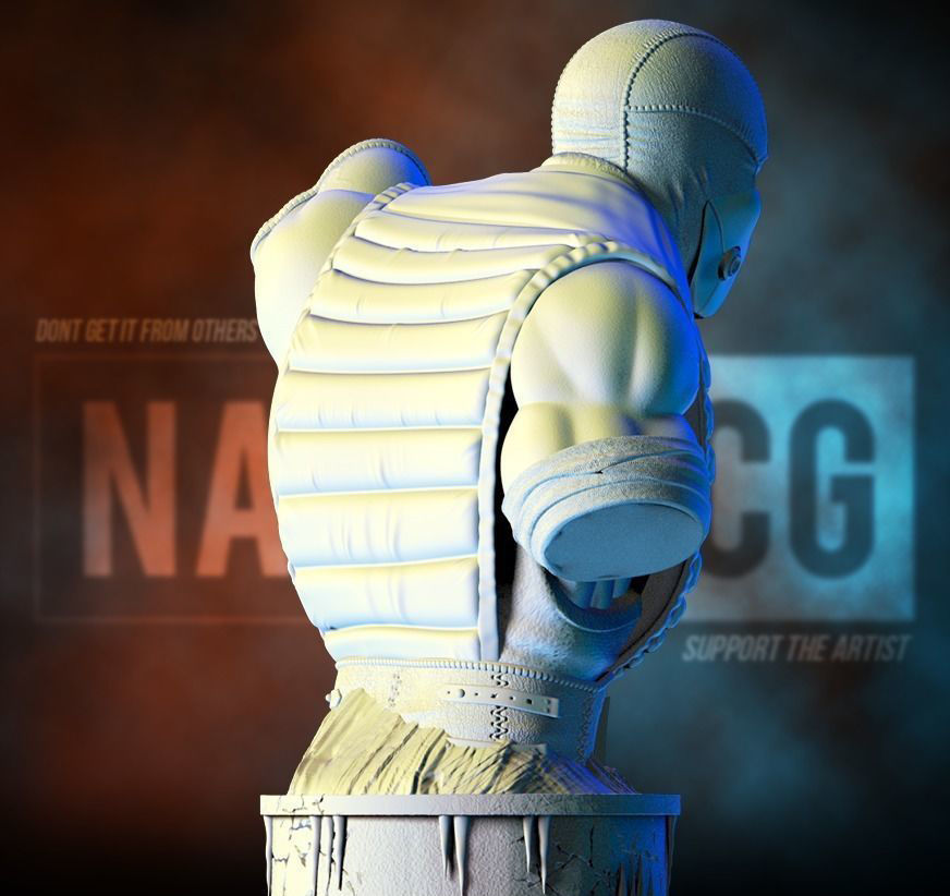 Fan Art Sub-Zero from MK - Bust 3D print model_5