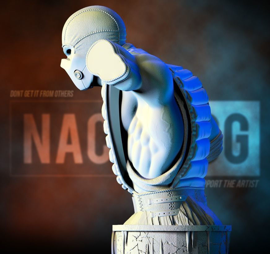 Fan Art Sub-Zero from MK - Bust 3D print model_6