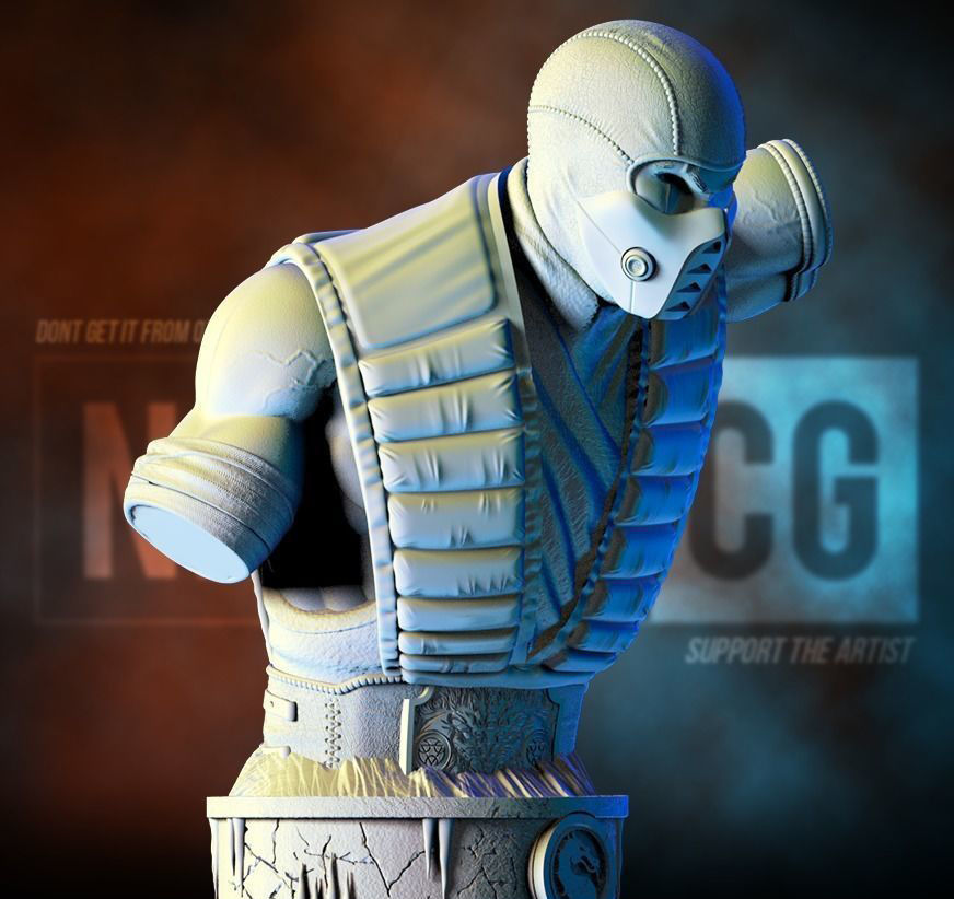 Fan Art Sub-Zero from MK - Bust 3D print model_3