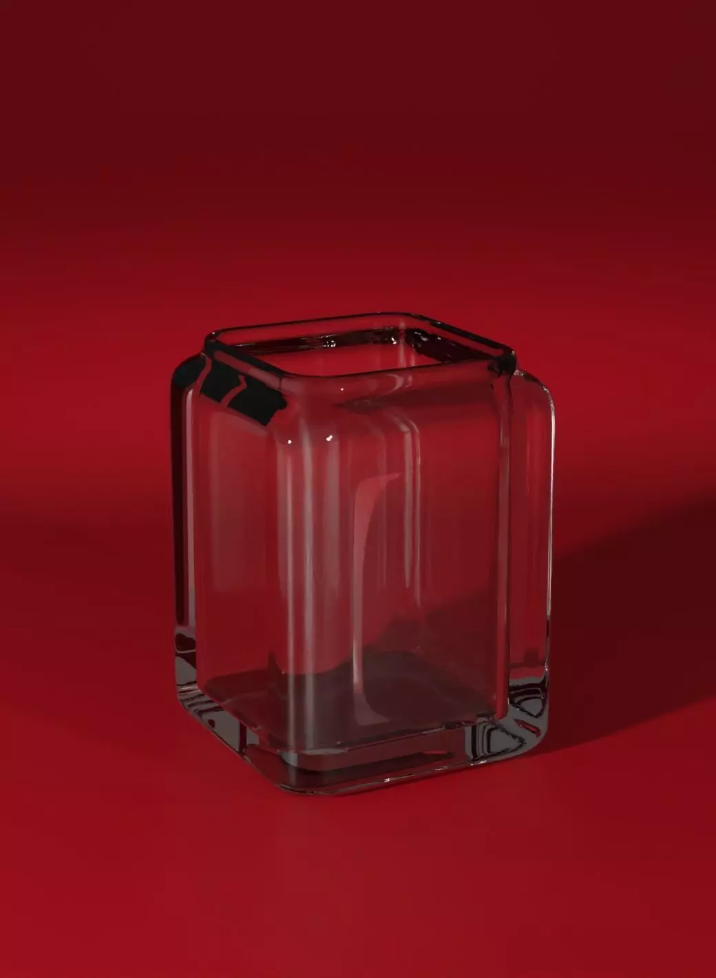 Glass cube 3D model_0