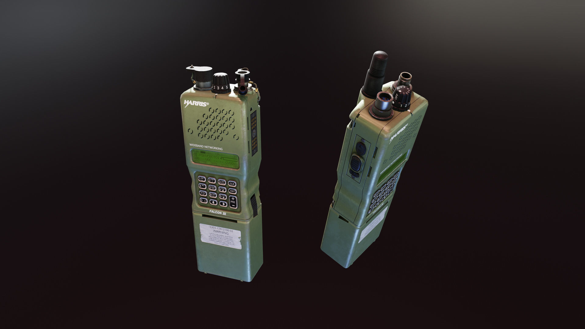 TCA ANPRC 152 GPS Radio Low-poly 3D model_4