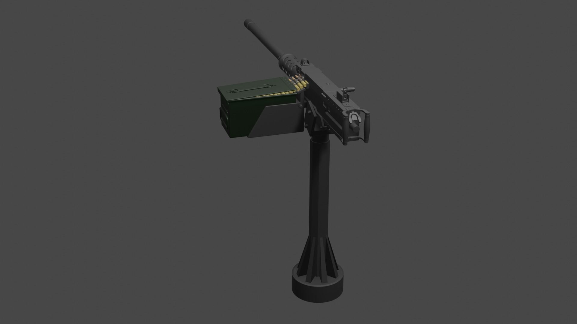 M2 Browning 3D model_6
