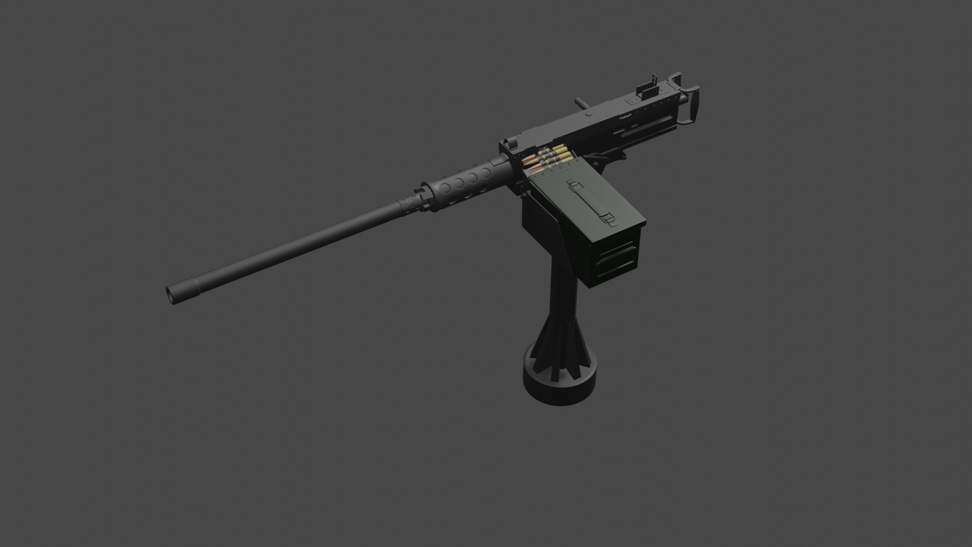 M2 Browning 3D model_4