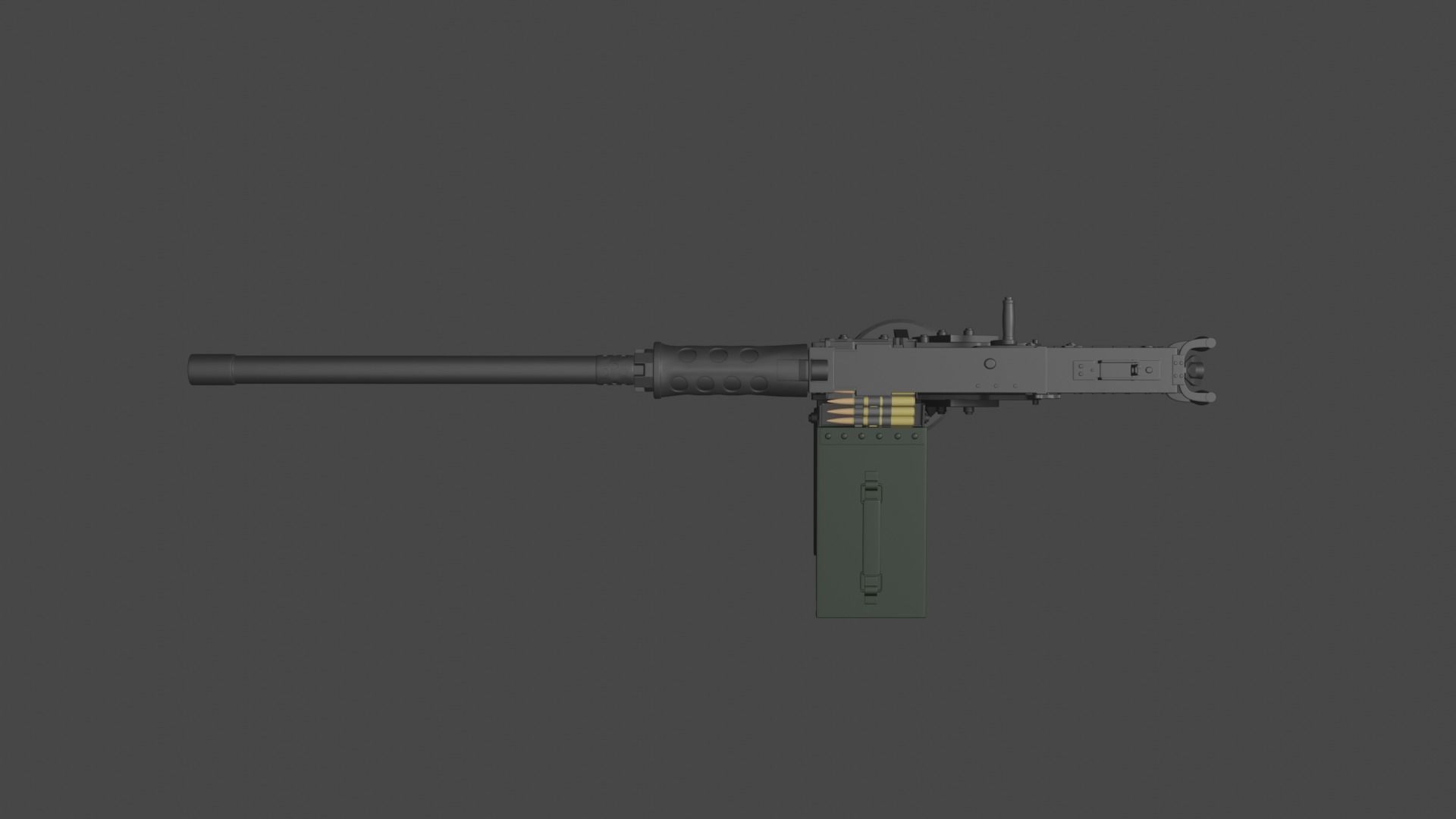 M2 Browning 3D model_5