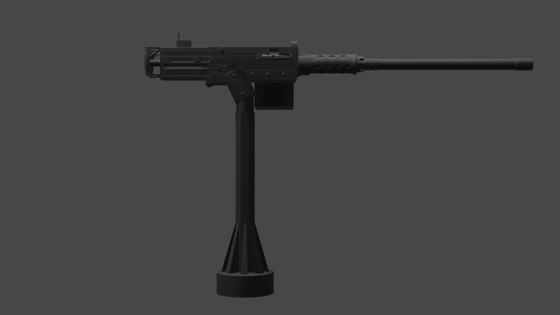 M2 Browning 3D model_2