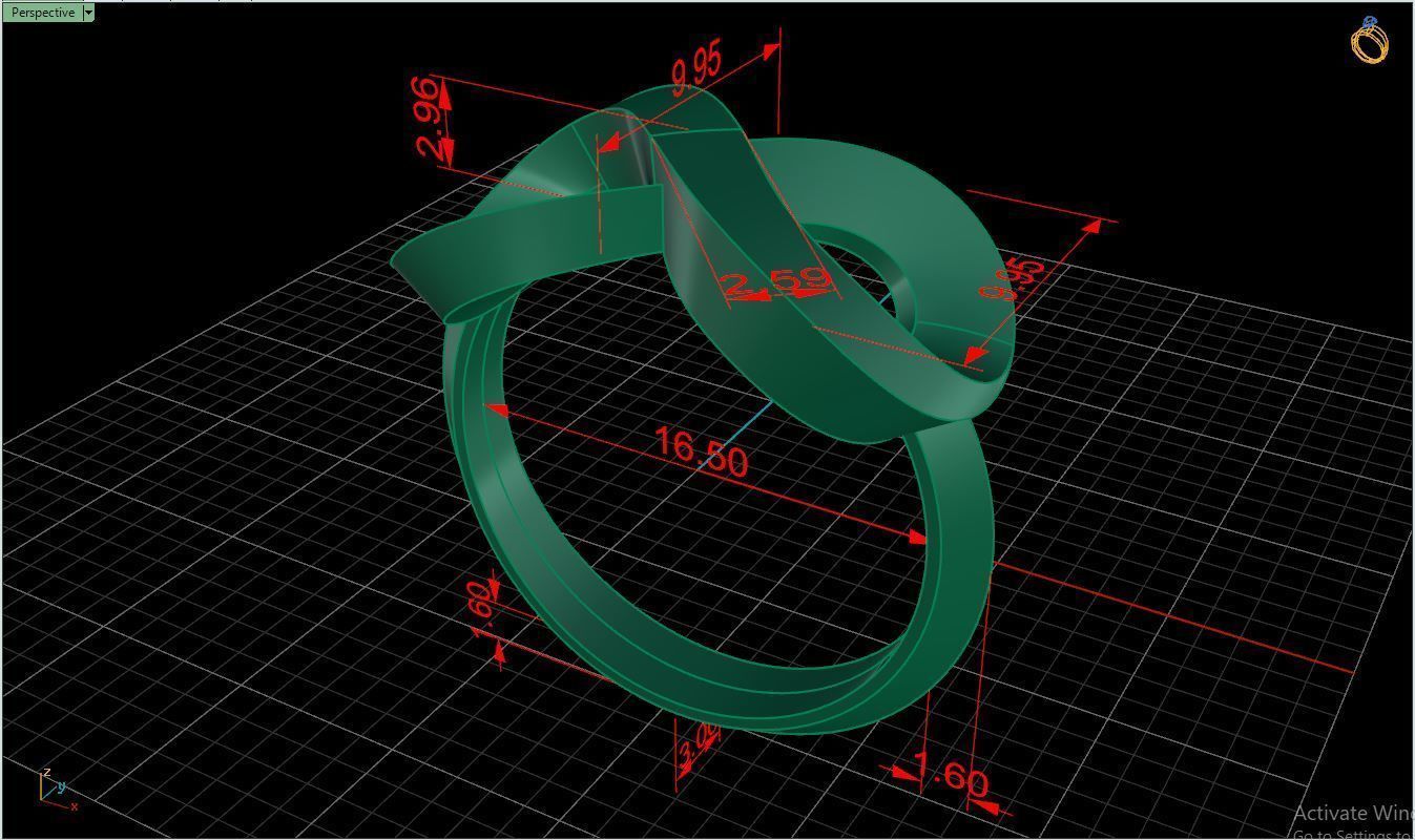 Ring M44 The luxury female ring wedding 3D print model_29