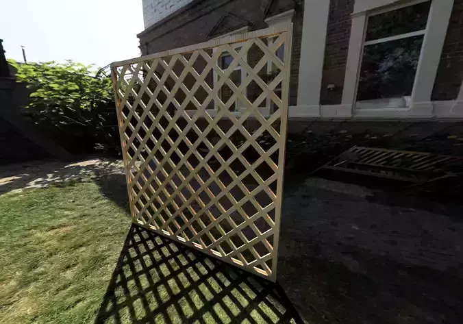 Decorative fence with trellis for garden