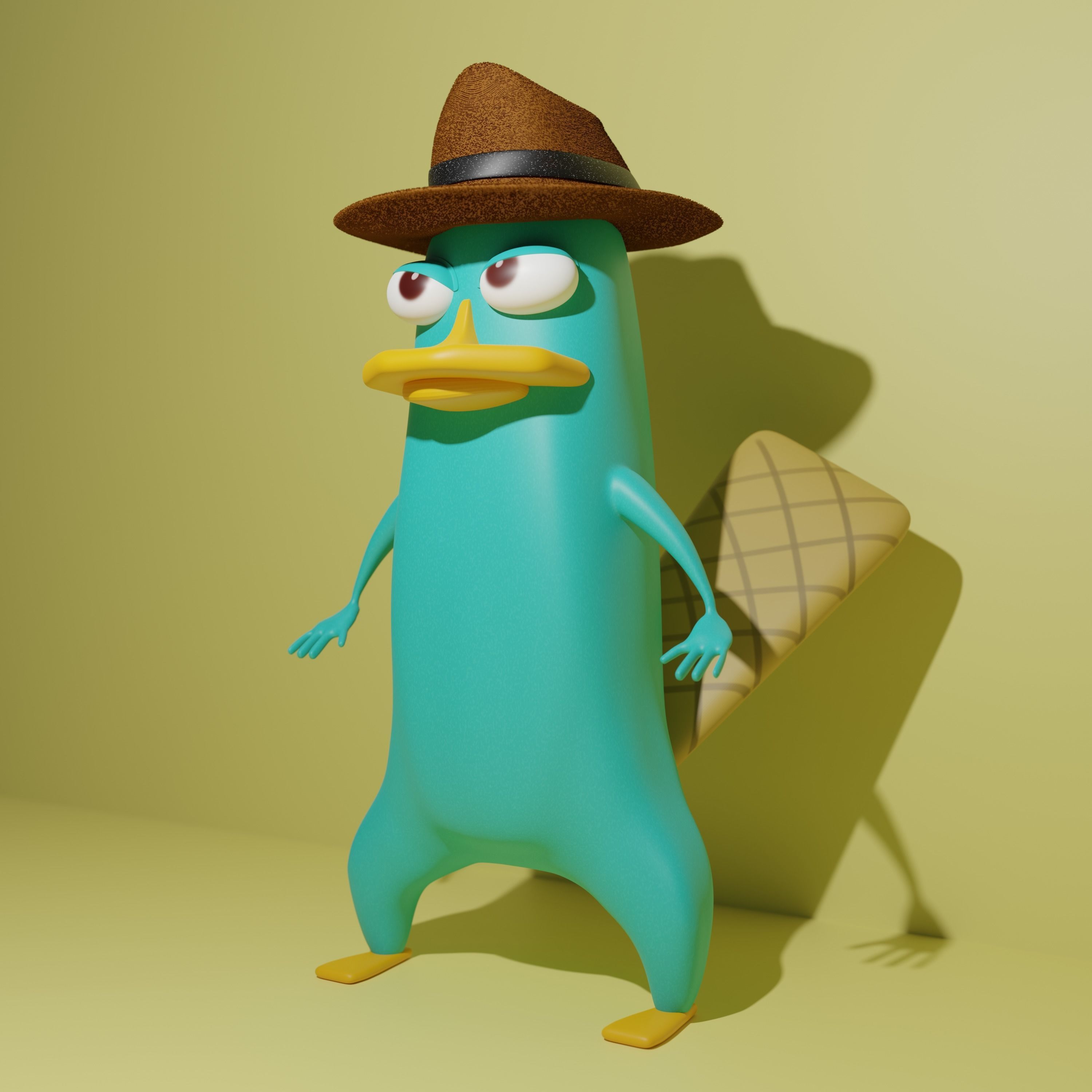 Perry The Platypus Free 3D print model_1
