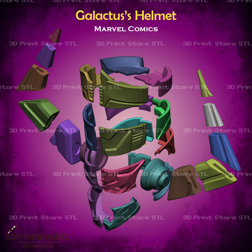 Galactus Helmet Cosplay Marvel Comics - STL File 3D print model_4