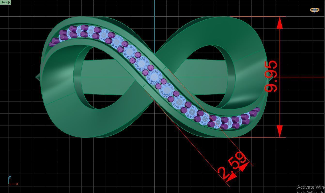 Ring M45 The luxury female ring with gems wedding 3D print model_27