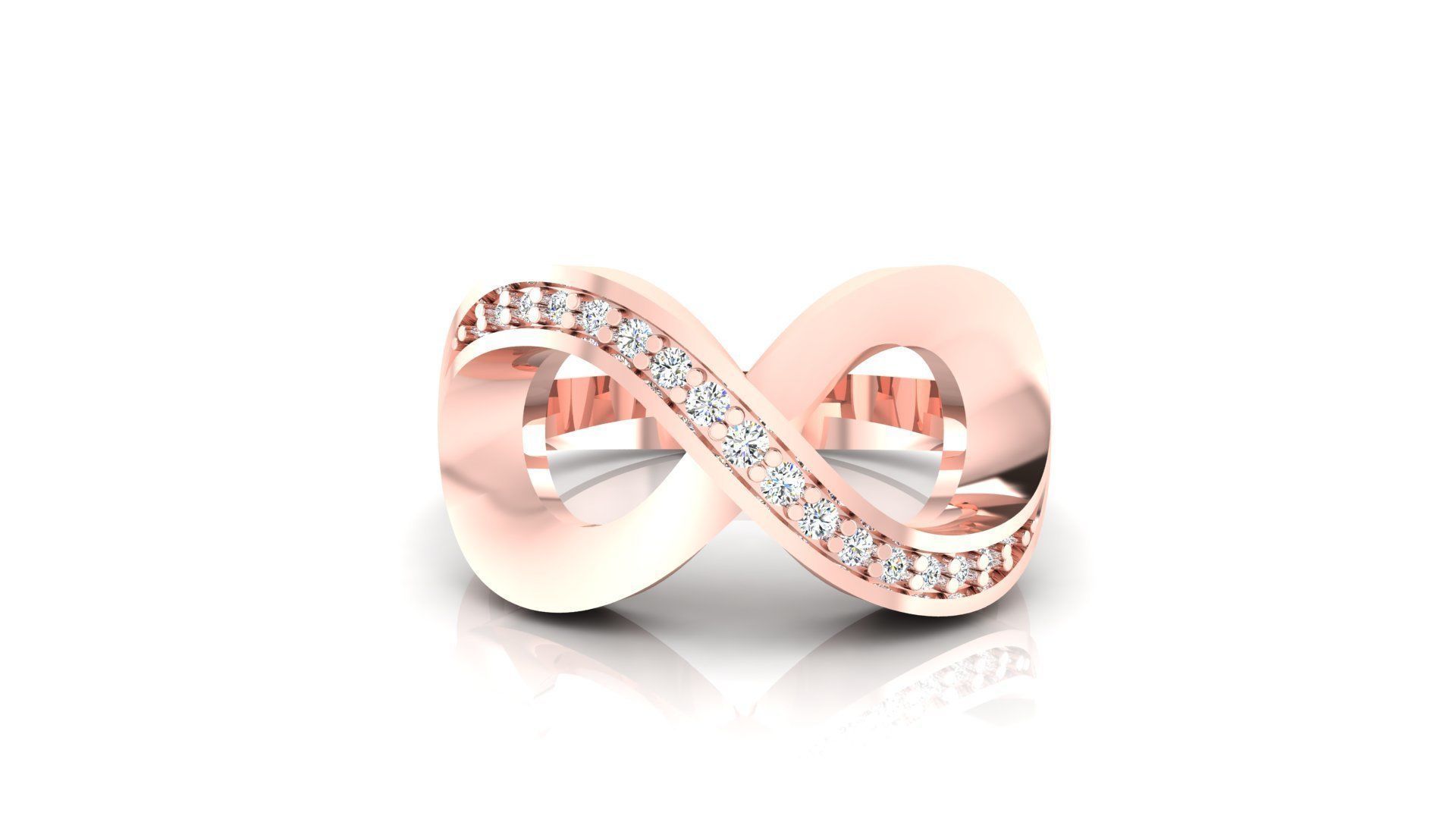 Ring M45 The luxury female ring with gems wedding 3D print model_8