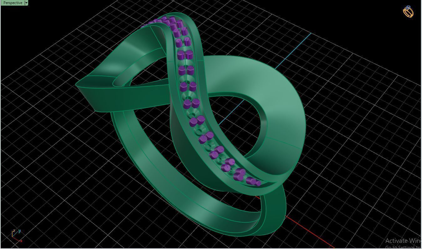 Ring M45 The luxury female ring with gems wedding 3D print model_32