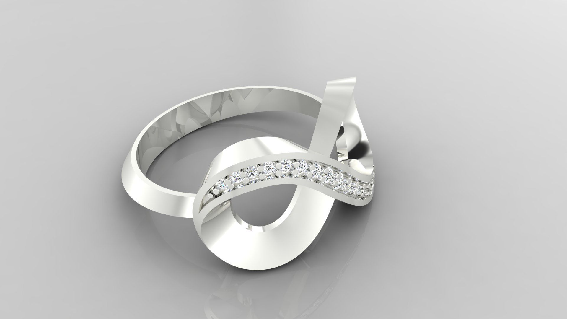 Ring M45 The luxury female ring with gems wedding 3D print model_20