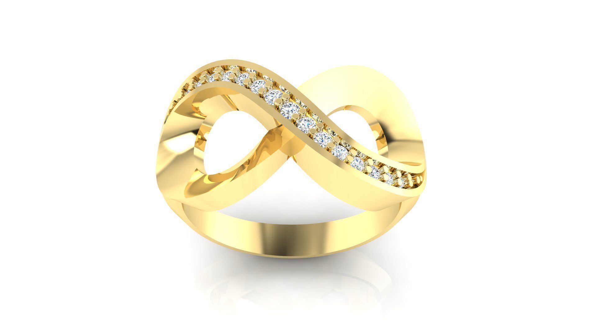 Ring M45 The luxury female ring with gems wedding 3D print model_4