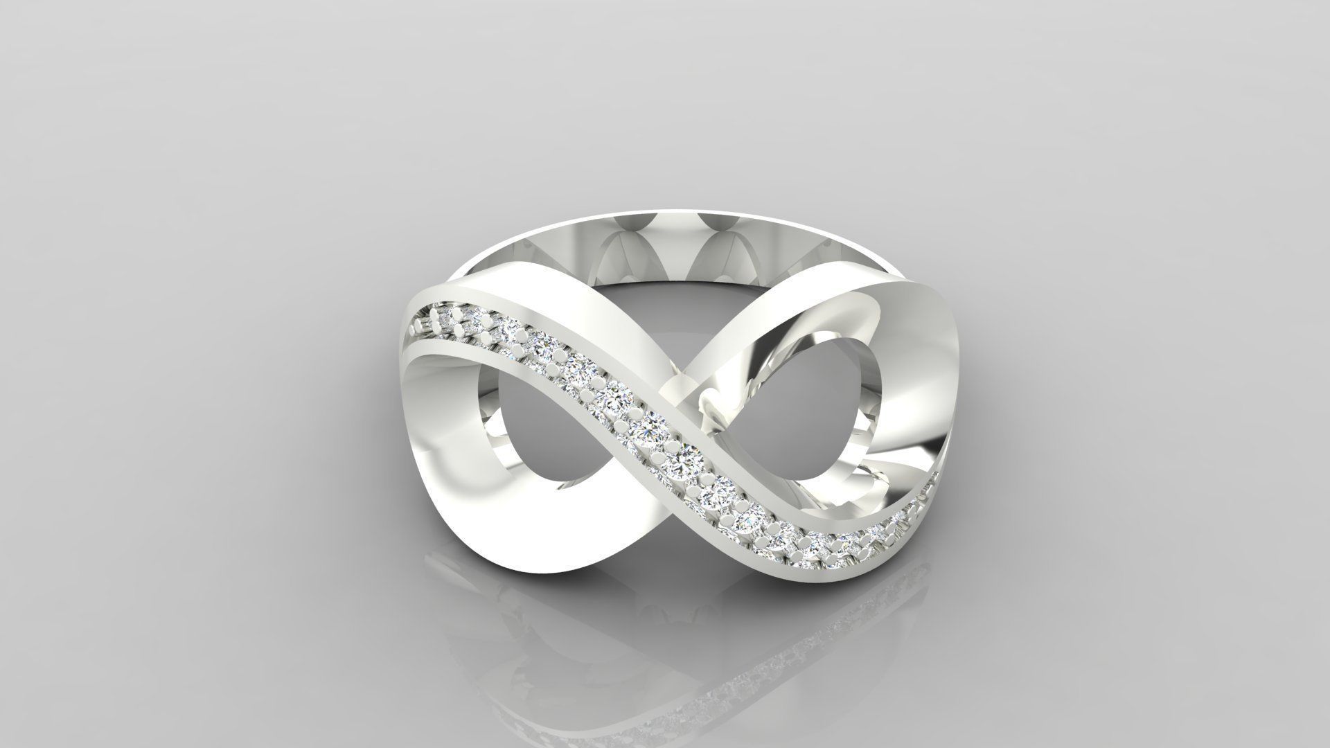 Ring M45 The luxury female ring with gems wedding 3D print model_17