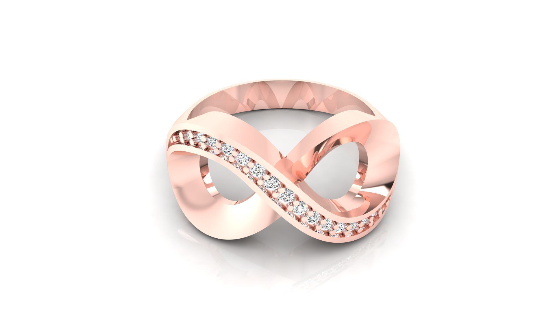 Ring M45 The luxury female ring with gems wedding 3D print model_9
