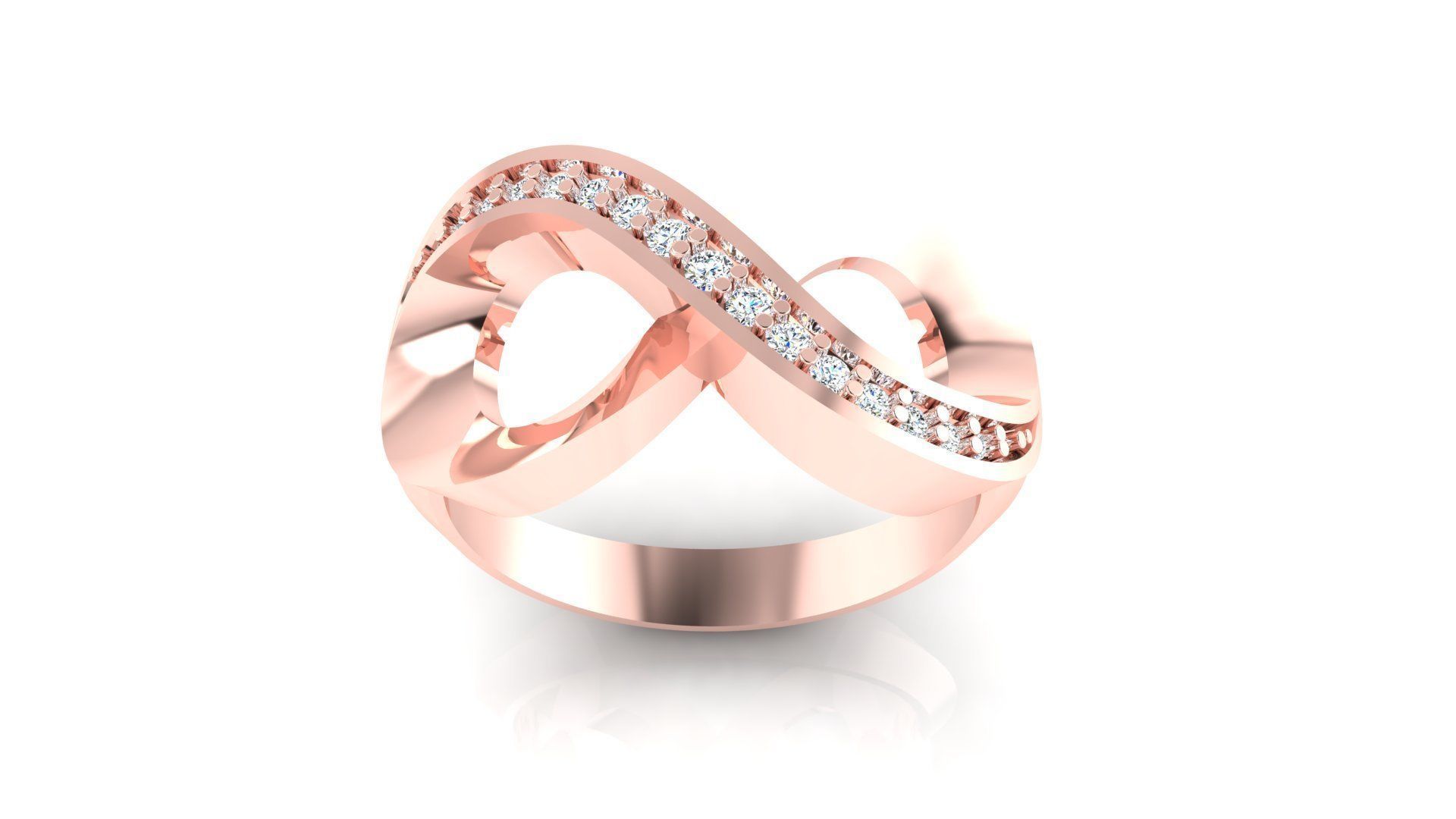 Ring M45 The luxury female ring with gems wedding 3D print model_13