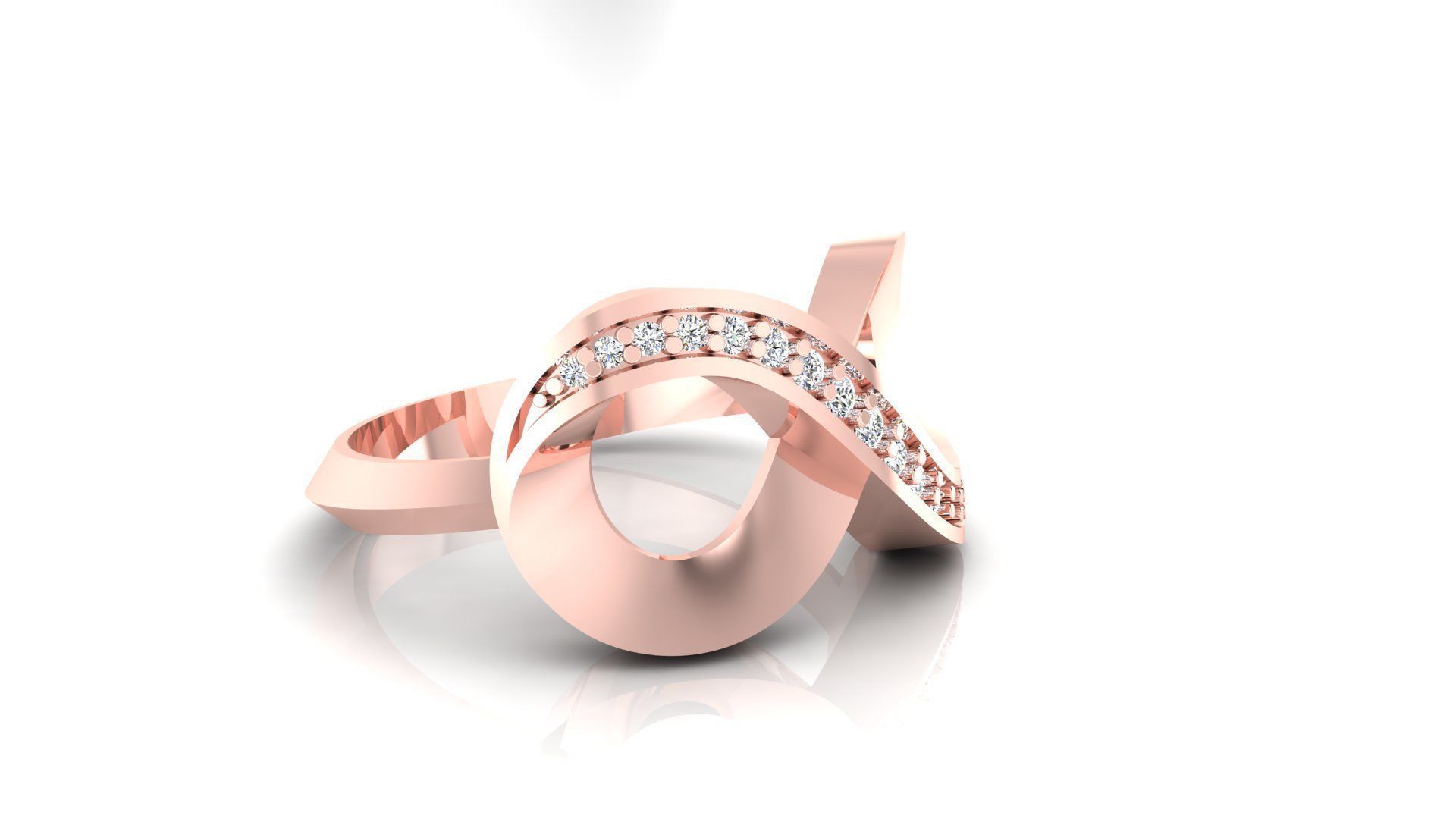 Ring M45 The luxury female ring with gems wedding 3D print model_10