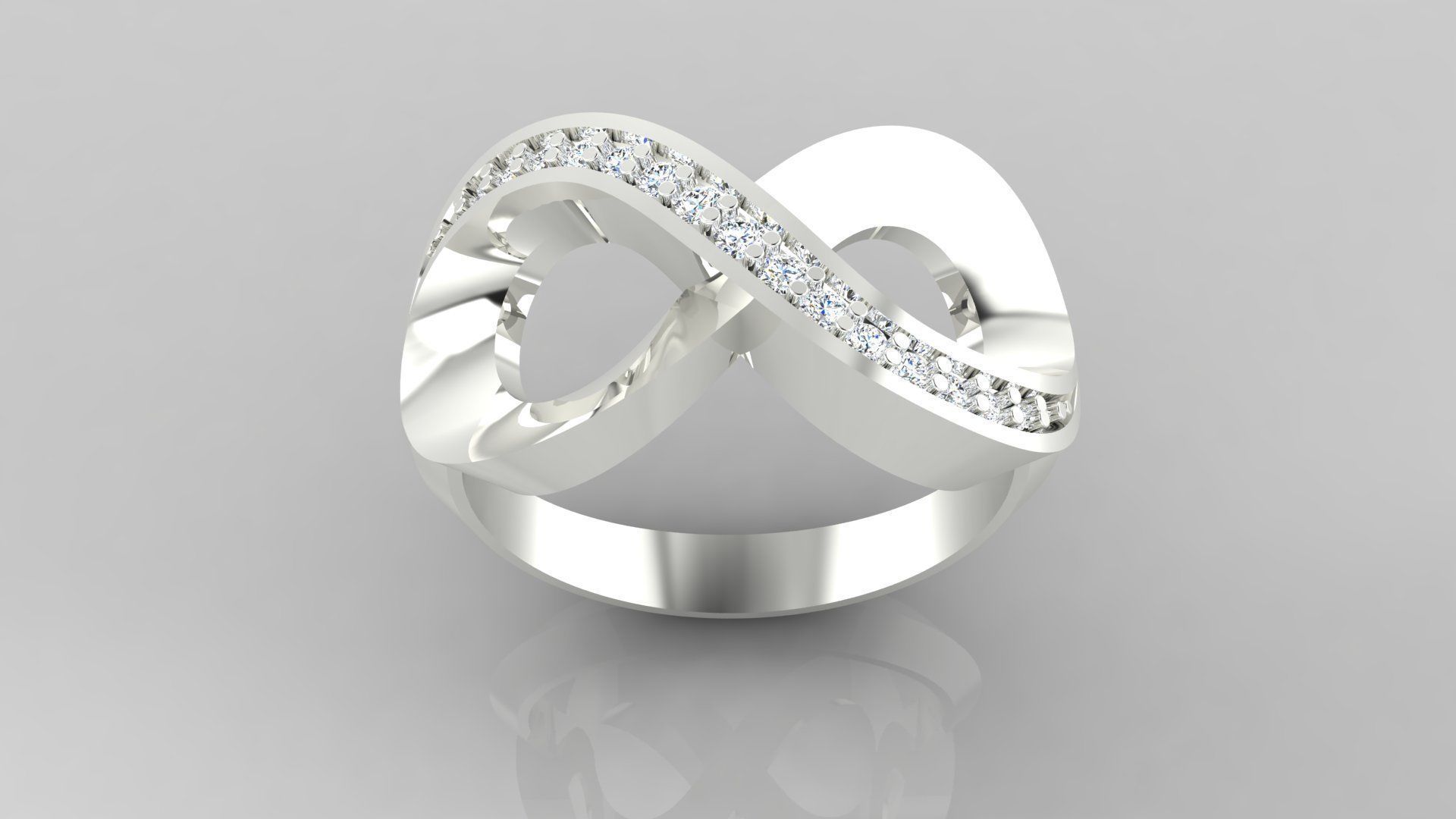 Ring M45 The luxury female ring with gems wedding 3D print model_21