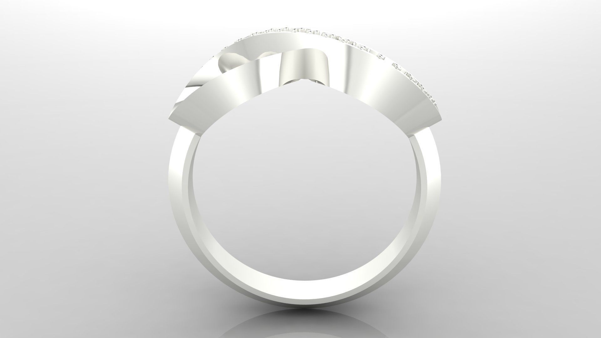 Ring M45 The luxury female ring with gems wedding 3D print model_24