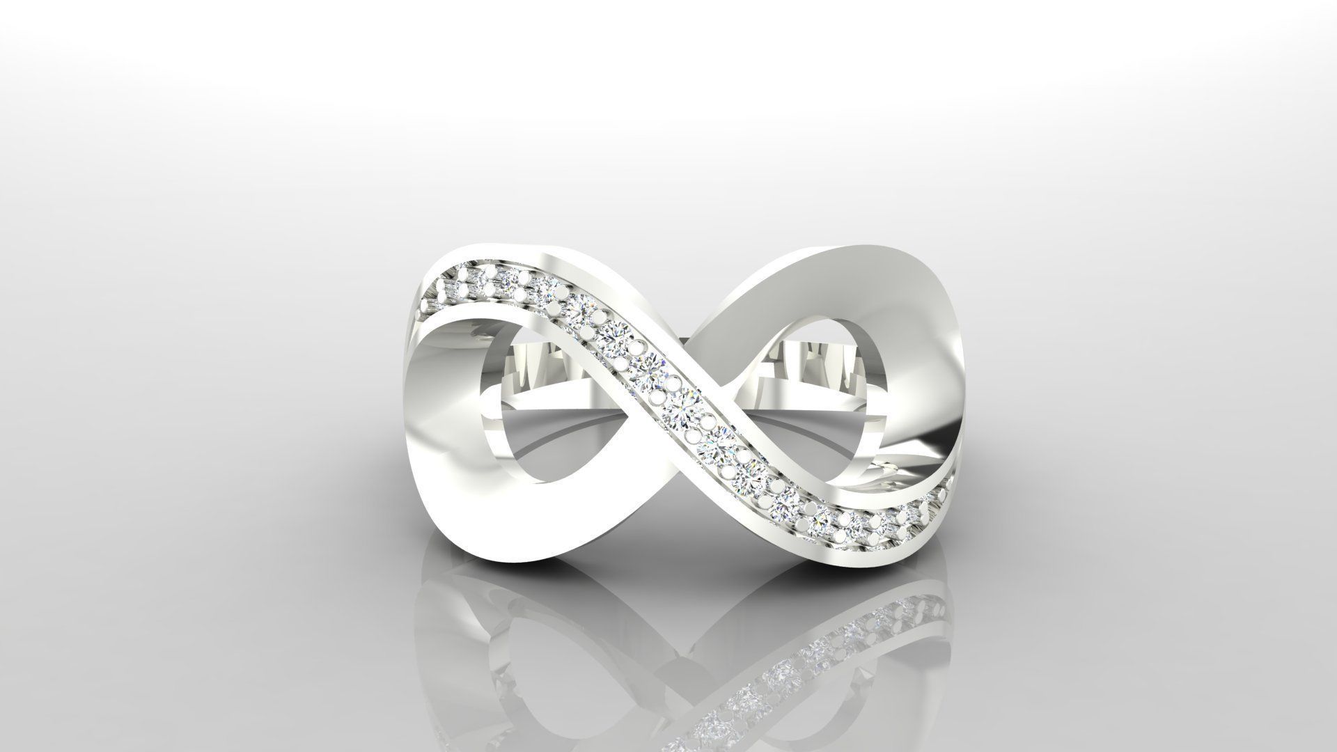 Ring M45 The luxury female ring with gems wedding 3D print model_16