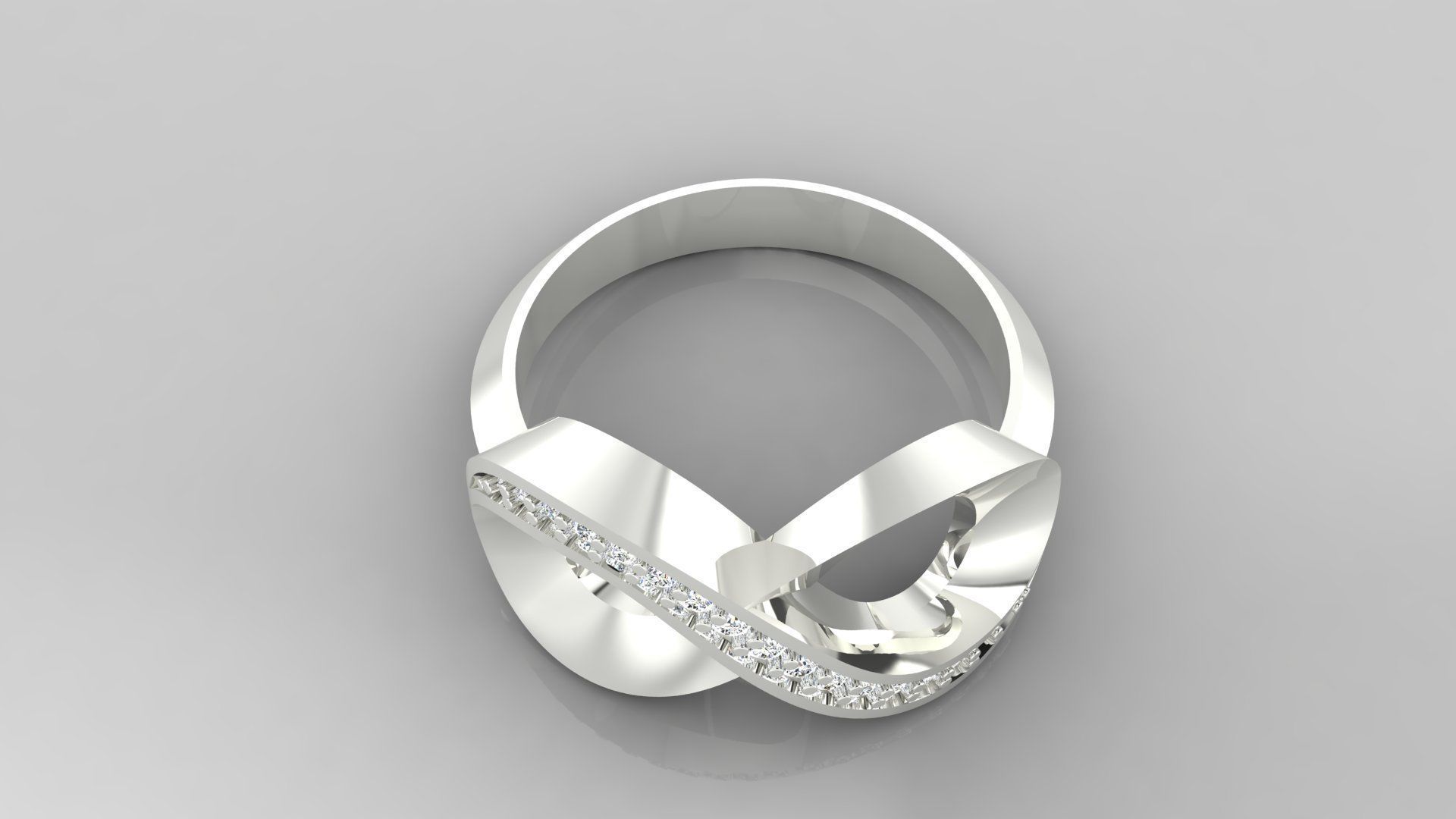 Ring M45 The luxury female ring with gems wedding 3D print model_18