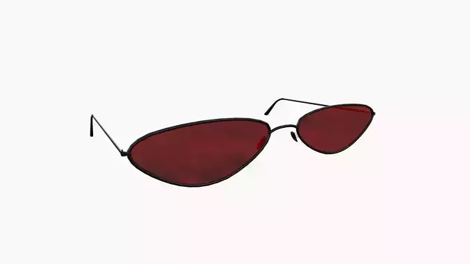 Sunglass G01 Black Red - Character Design Fashion Low-poly 3D model
