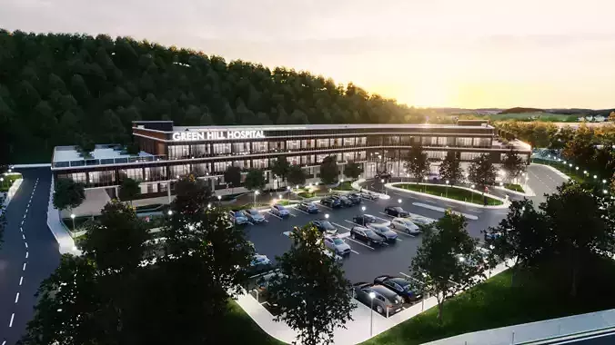 Hospital Building - General Hospital 3D model
