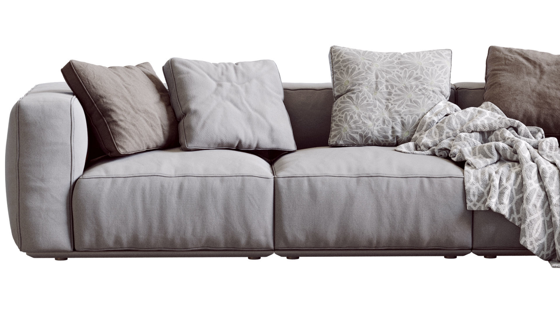 Arflex 1 sofa with pillows 3D model_2