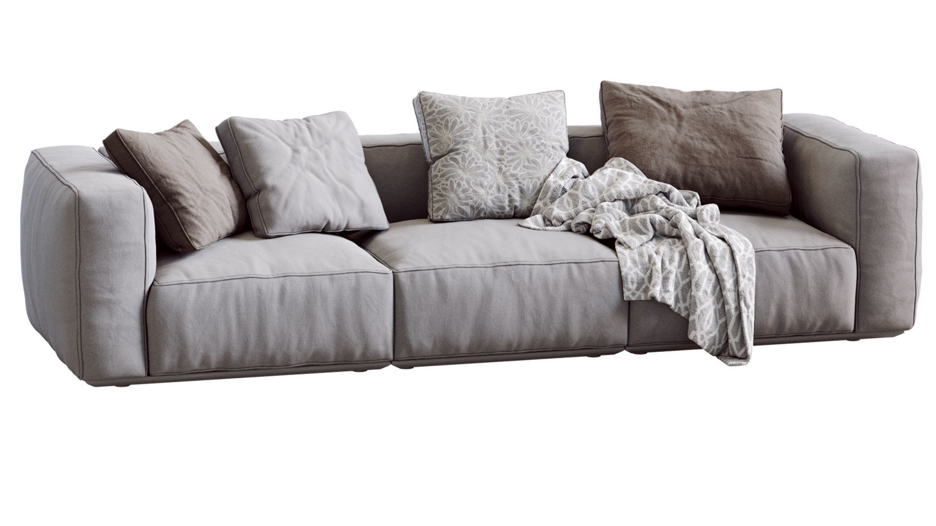 Arflex 1 sofa with pillows 3D model_8