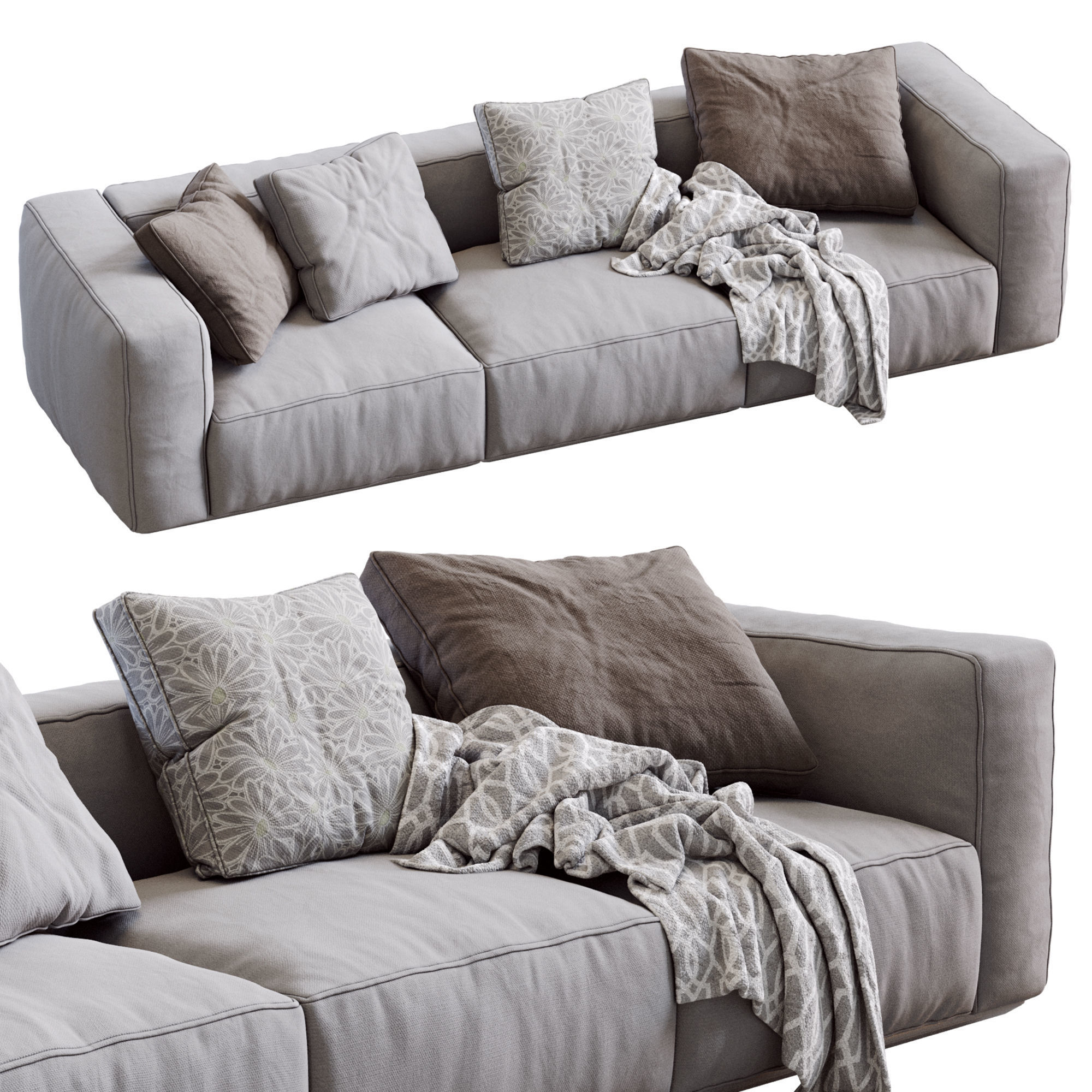 Arflex 1 sofa with pillows 3D model_20