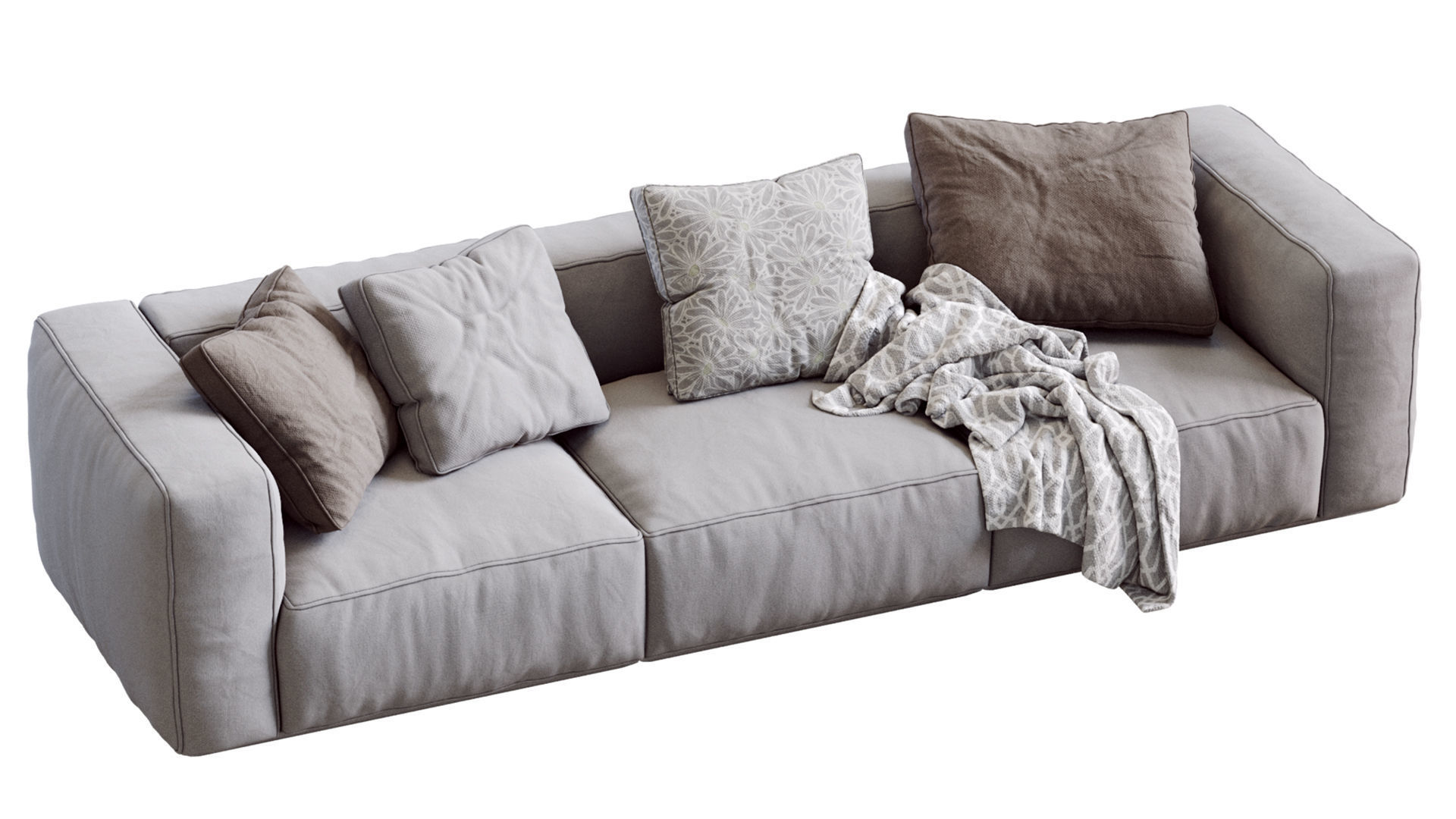 Arflex 1 sofa with pillows 3D model_4