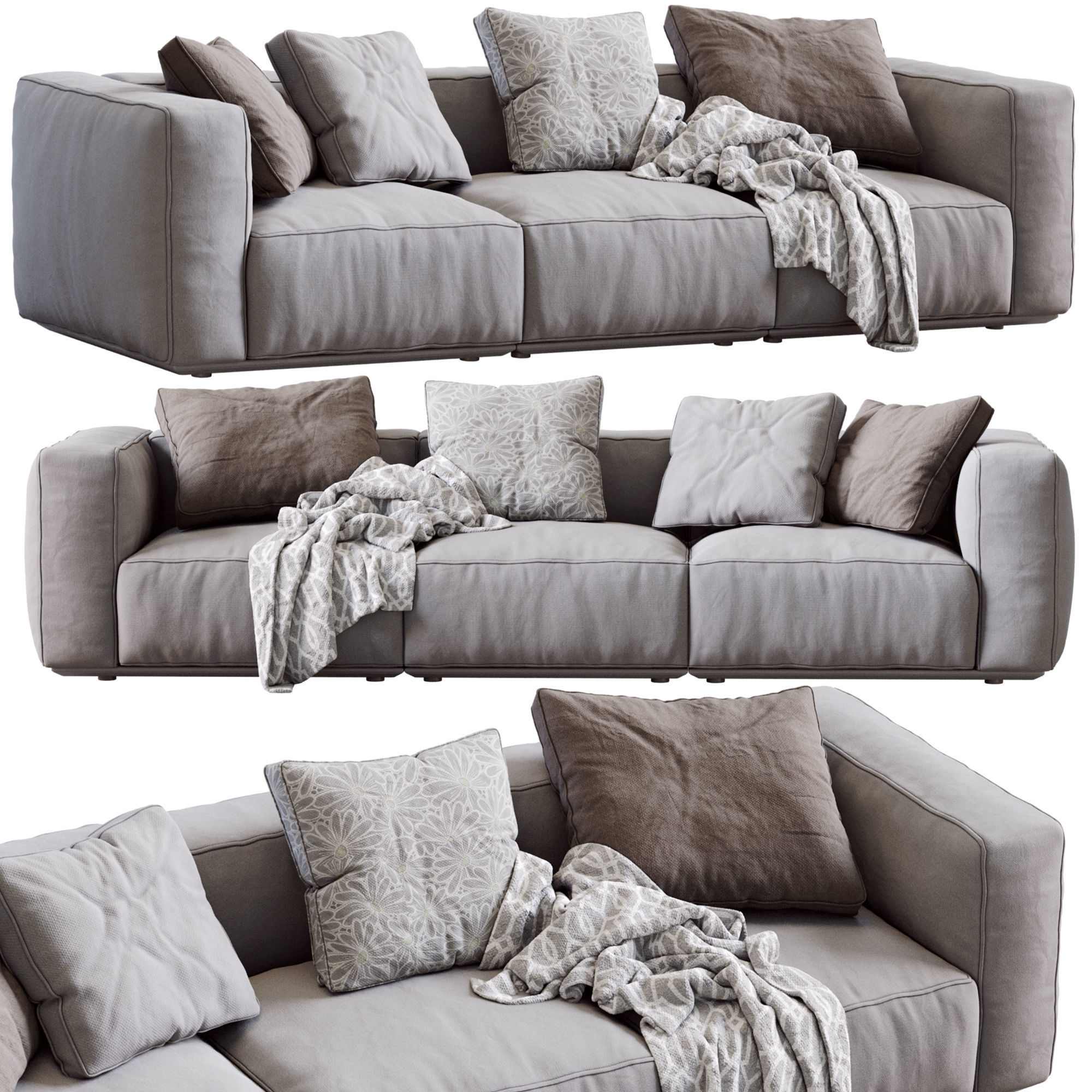 Arflex 1 sofa with pillows 3D model_17