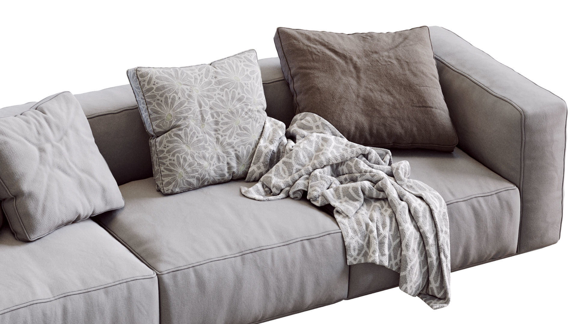 Arflex 1 sofa with pillows 3D model_6