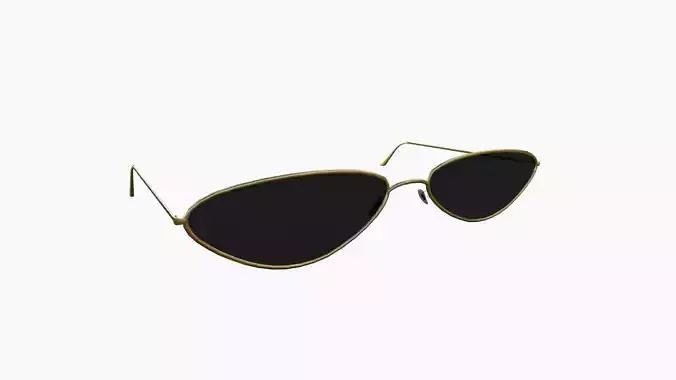 Sunglass G04 Golden Black - Character Design Fashion Low-poly 3D model