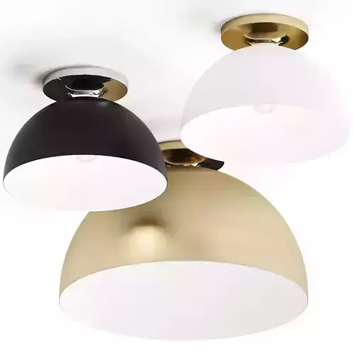 West Elm Sculptural Metal Flush mount Ceiling Lamp