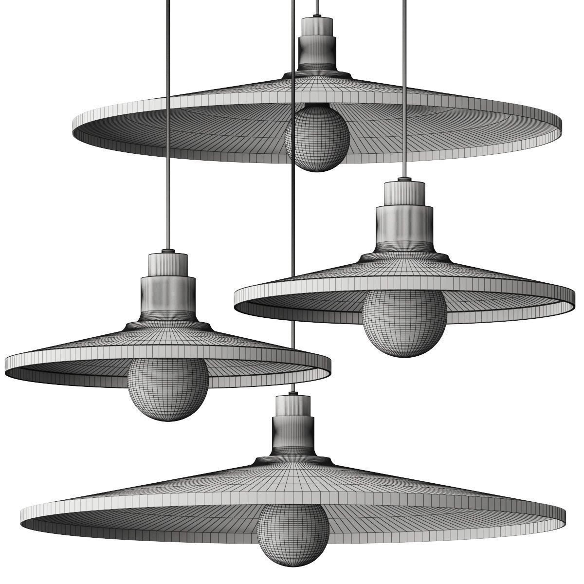 Lodes Vinyl by Diesel Pendan Lamp 3D model_1