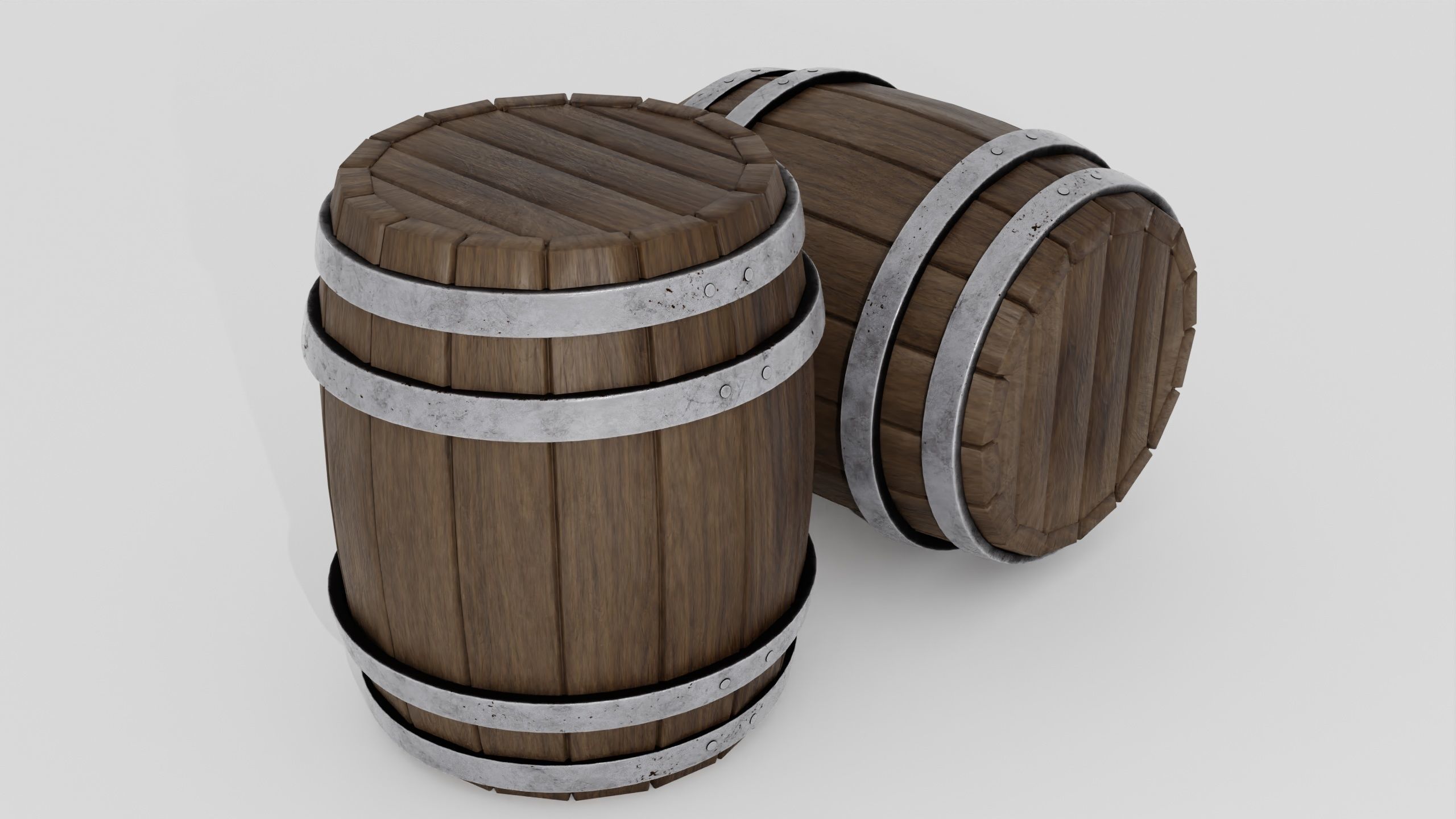 Wooden barrel 03 3D model_31