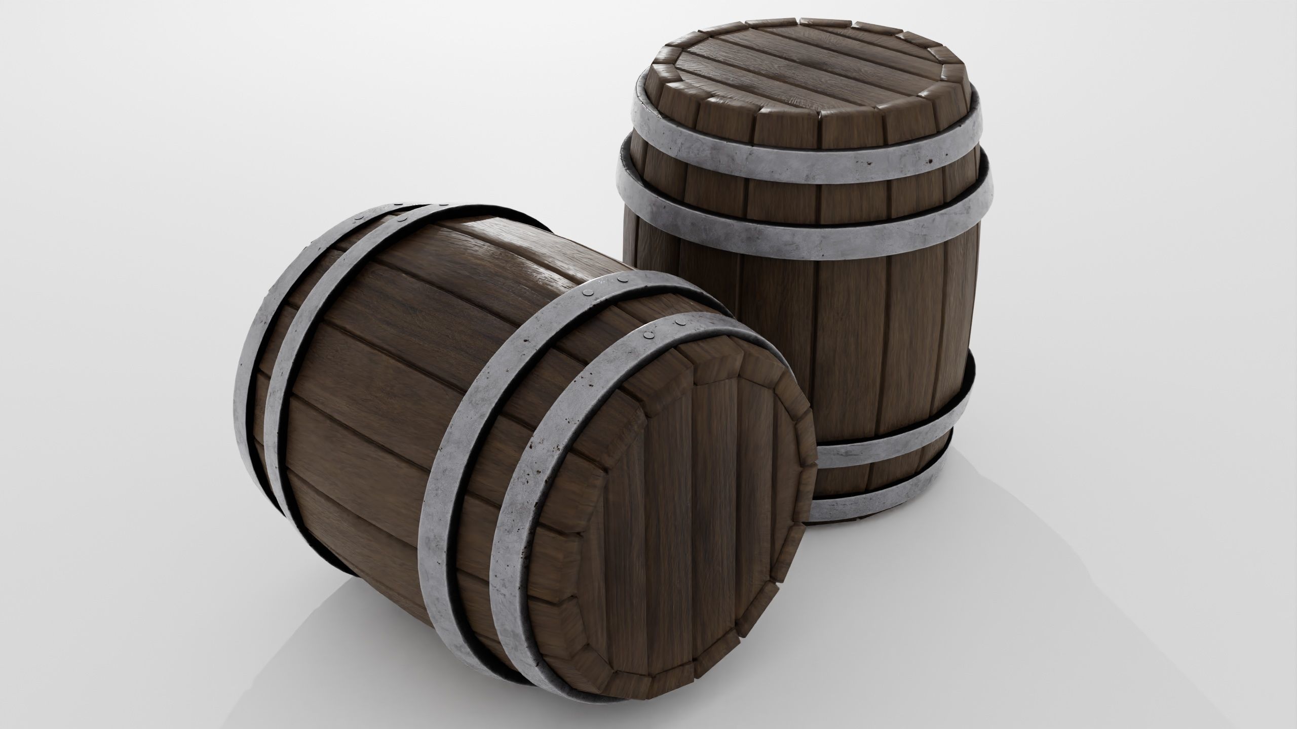 Wooden barrel 03 3D model_27