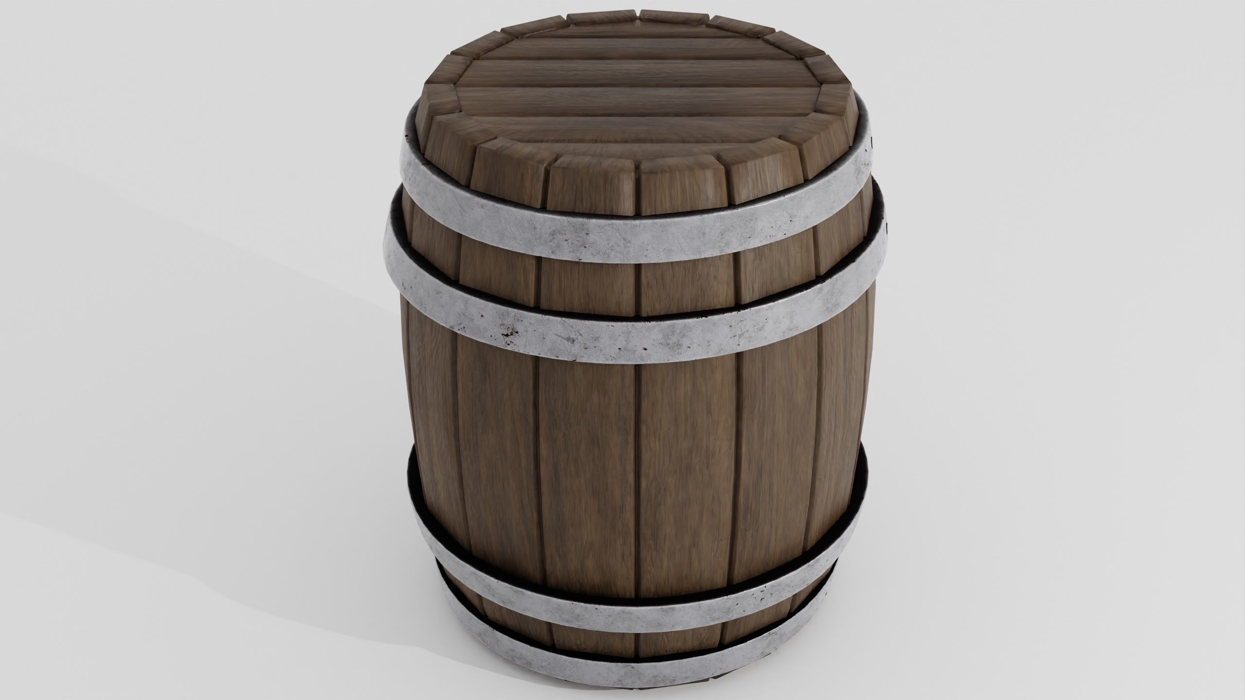 Wooden barrel 03 3D model_15