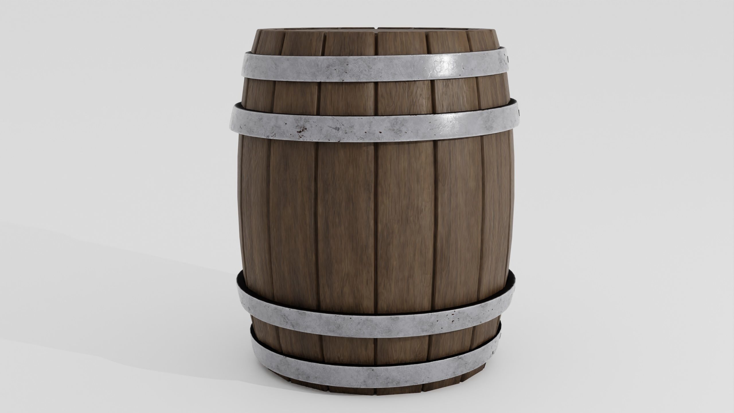 Wooden barrel 03 3D model_7